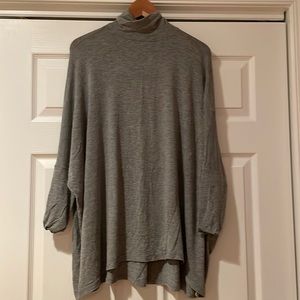 We The Free Gray Cowl Neck Sweater